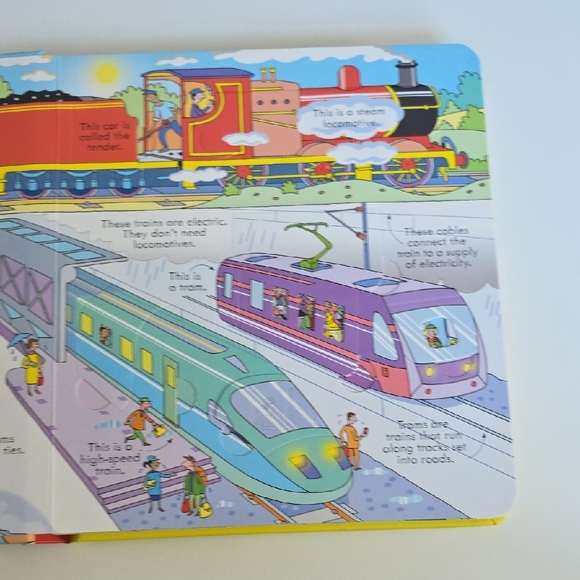 Children's Book - Look Inside Trains Book - Over 50 Flaps To Lift - Hardcover - Picture 4 of 16